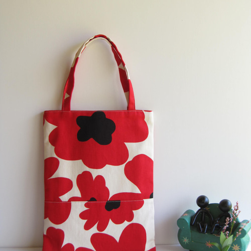 ミニバッグ・赤い花op.2 トートバッグ MonQu 通販 14787807  