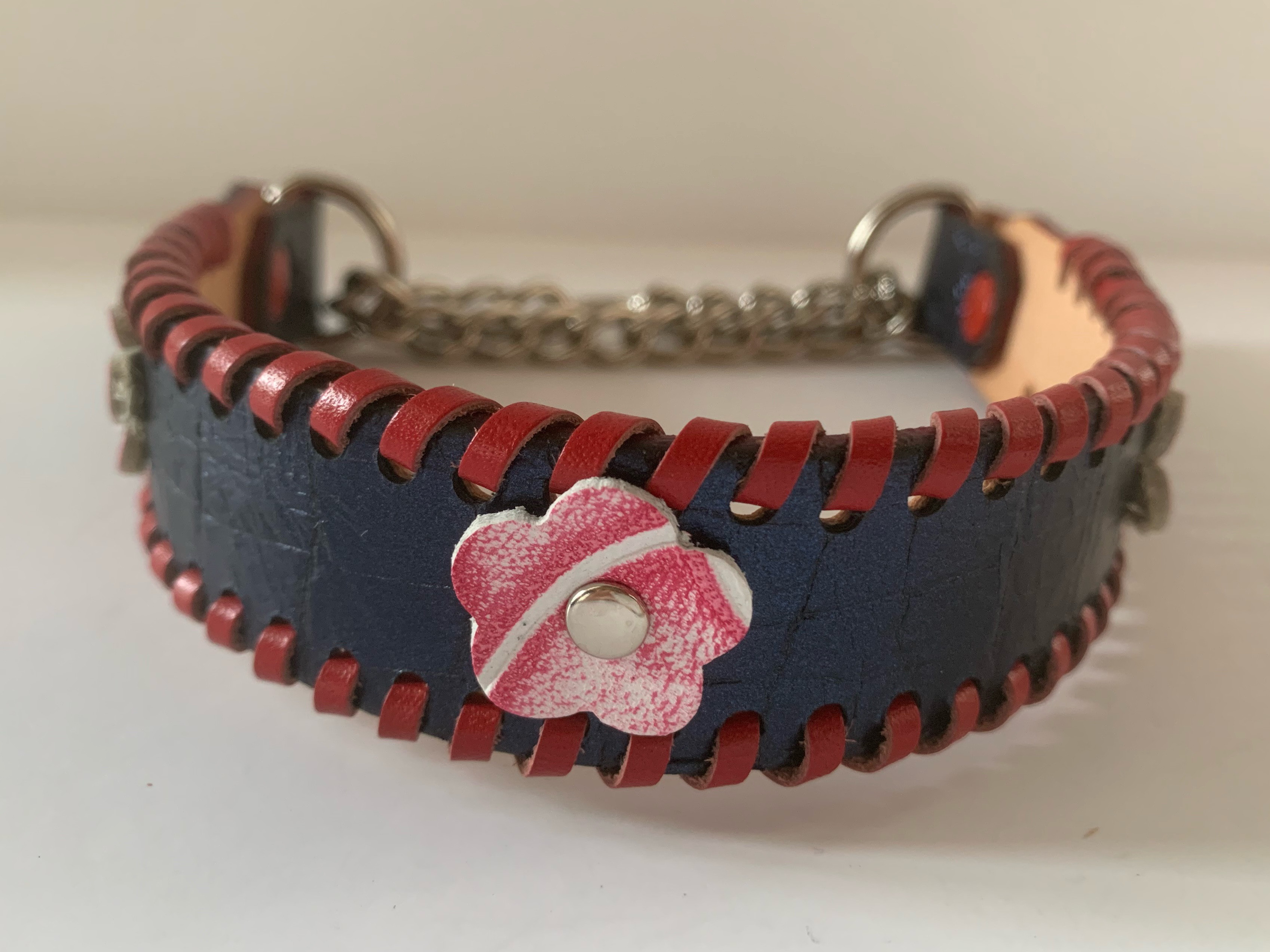 犬の本革ハーフチョークNo.168(中型犬)