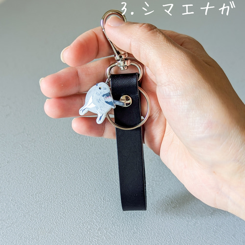 名入れもできる選べる野鳥キーリング キーホルダー キーリング cancan