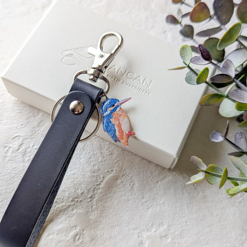 名入れもできる選べる野鳥キーリング キーホルダー キーリング cancan