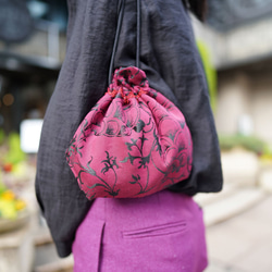 新品 蓮子/睡蓮 刺繍 ハンド&ショルダーバッグ：シノワズリ・和装・漢服・旗袍に チャイナ服と蓮雑貨ARO - チャイナ風やシノワズリ風の衣装や