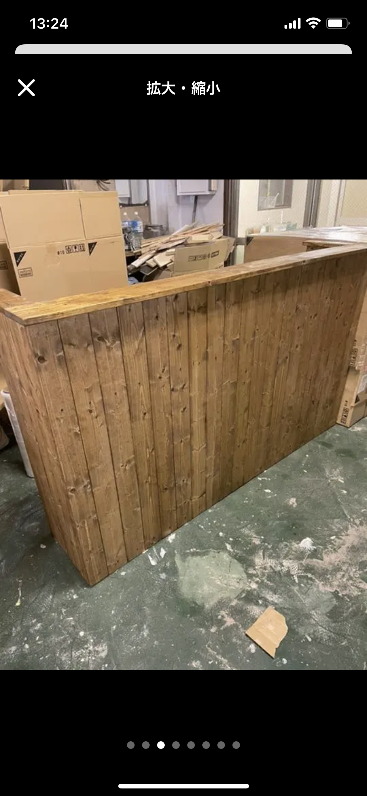 【コの字】カウンター　レジ　バー　幅135✖︎高さ100✖︎奥行き40センチ