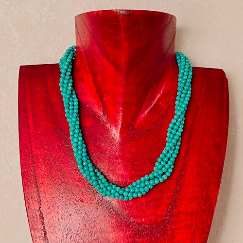 トルコ石の5連ネックレス （TURQUOISE−34） ネックレス