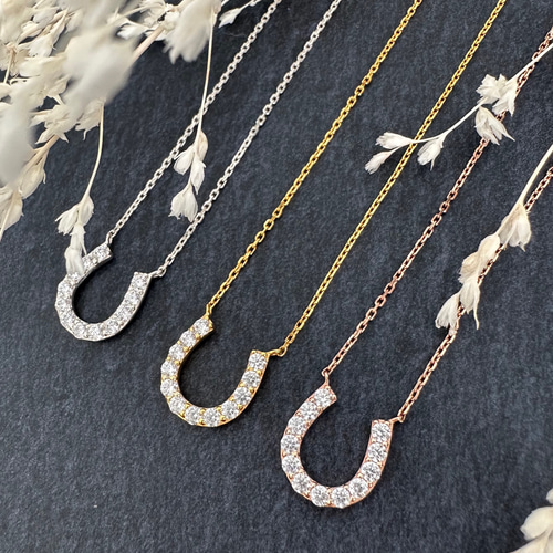 馬蹄)ホースシューネックレスsilver925 ネックレス・ペンダント 馬蹄)ホースシューネックレスsilver925 ネックレス・ペンダント