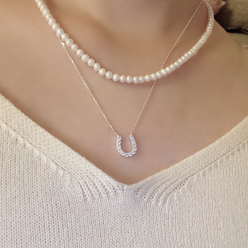 馬蹄)ホースシューネックレスsilver925 ネックレス・ペンダント