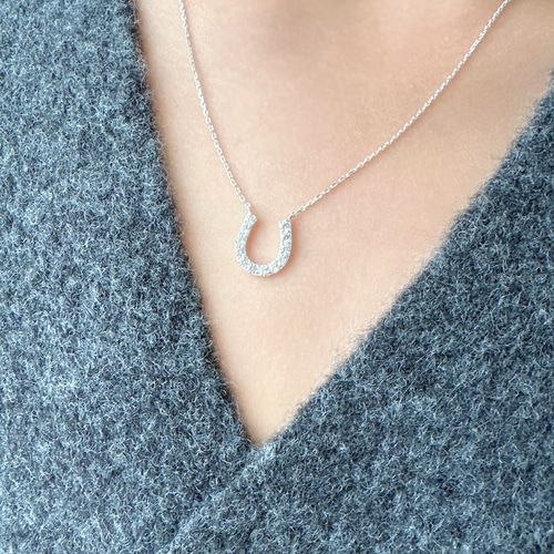 馬蹄)ホースシューネックレスsilver925 ネックレス・ペンダント 馬蹄)ホースシューネックレスsilver925 ネックレス・ペンダント