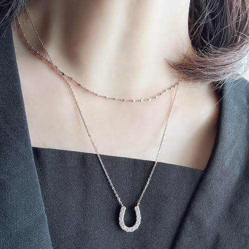 馬蹄)ホースシューネックレスsilver925 ネックレス・ペンダント 馬蹄)ホースシューネックレスsilver925 ネックレス・ペンダント