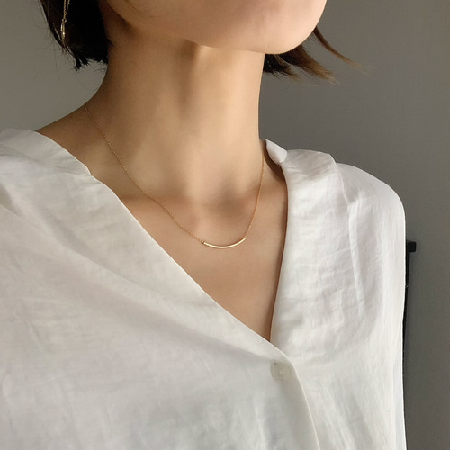 上品お得SET⭐︎*】ご褒美☆14KGF✴︎サファイア&パイプネックレス2本