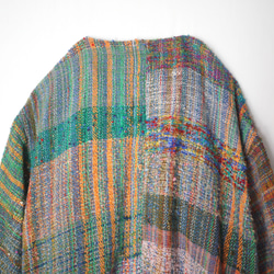 手織り　鮮やかカーディガン　ジャケット 5枚目の画像