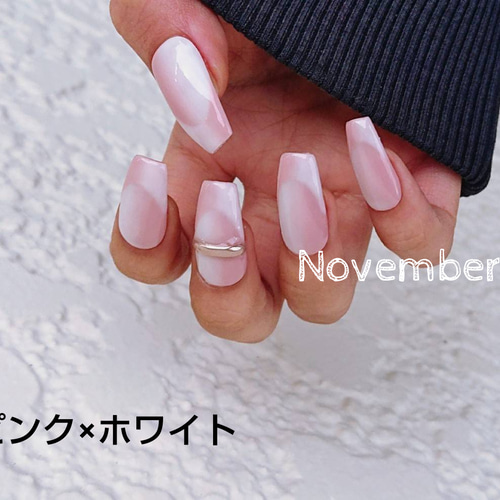 LA590☆オンブレフレンチネイルチップ ネイルチップ（つけ爪