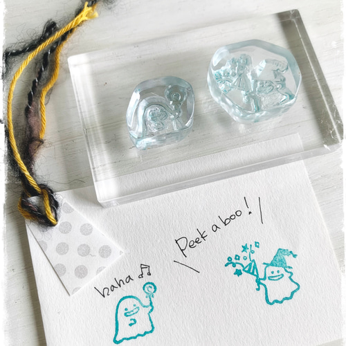 ➂トウメイおばけちゃんのバケバケセット』の消しゴムはんこ はんこ