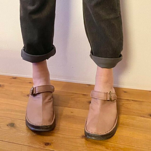 コーデュロイのテーパードパンツ＊ブルーグレー【受注製作】 6枚目の画像