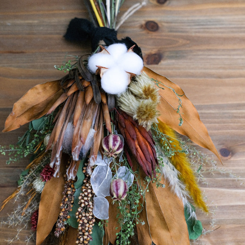 秋の深まりを感じるドライフラワースワッグ スワッグ 花 と 山 通販
