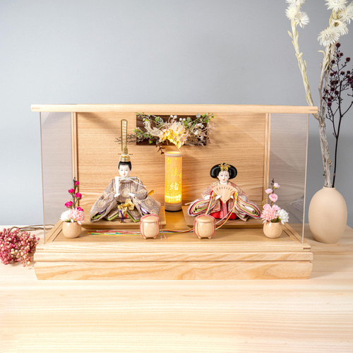 ことのひな人形（3T-0100）（つき） 華｜ケース｜コンパクトな雛人形