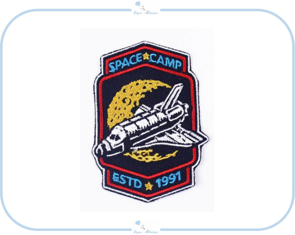 ES71 アップリケ 刺繍 アイロン ワッペン space camp estd 1991 宇宙 宇宙船 ロケット 海外 1枚目の画像