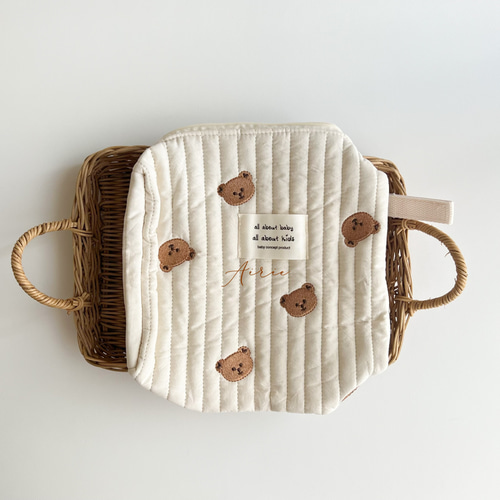 オーダー品オムツポーチクマお着替えポーチ2点