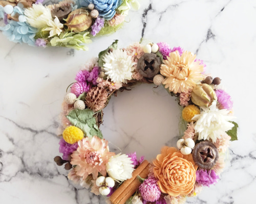 送料込み〉ドライフラワー リース ドライフラワー petit fleur