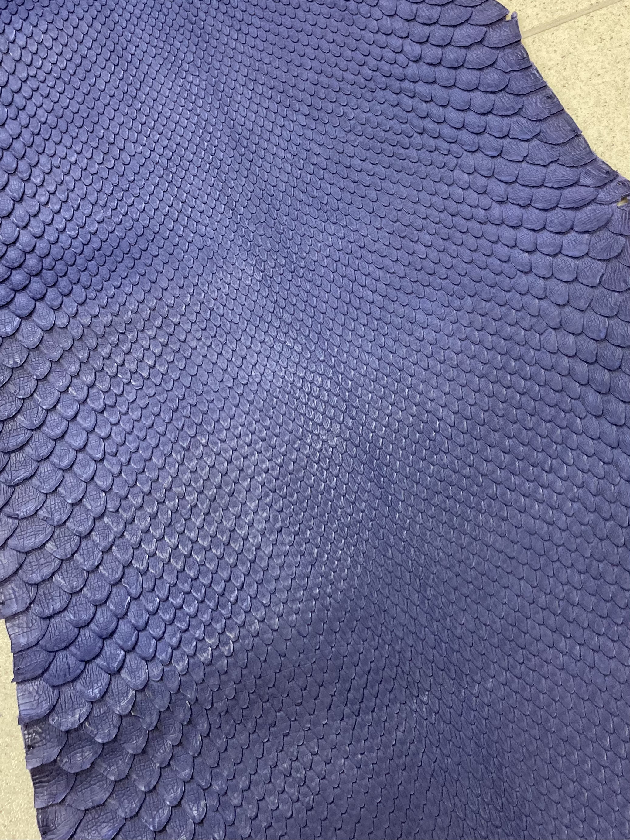 パイソン　ヘビ革　パープル×マット　100cm_P38