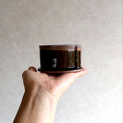 陶の小鉢・デザートカップ【ほっこりポニー(あめ茶色＆アイスグレー)】 5枚目の画像