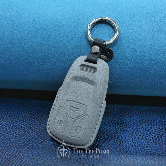 奧迪 AUDI A1 A3 A4 A6 Q5 Q7 麂皮 汽車鑰匙套 皮套 鑰匙套 鑰匙包 鑰匙圈 生日禮物 第1張的照片