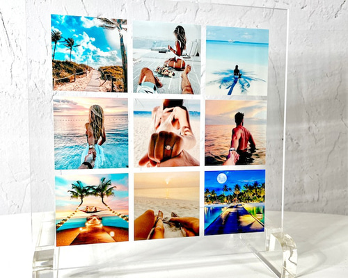 アクリルスクエア9・9枚の写真で作るハンドメイド フォトフレーム