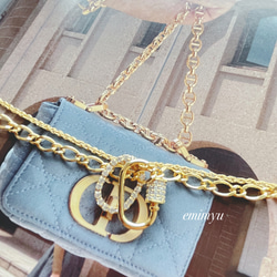 1点のみ！！Double Chain Gorgeous Gold Necklace 4枚目の画像