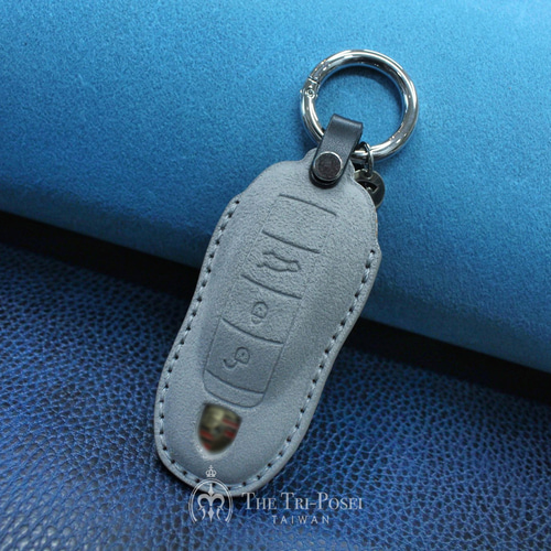 ポルシェ マカン ケイマン スエード車のキーカバー レザーキー