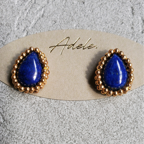 天然石〉星空の鉱石(ラピスラズリ)の小さなピアス＆イヤリング ピアス  