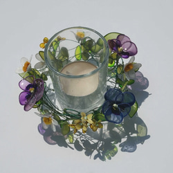 ディップアートの「花畑キャンドルホルダー」夜も昼も１日中かわいい 5枚目の画像