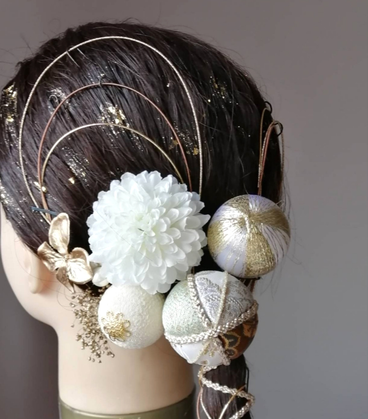 和玉の和装髪飾り