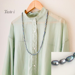 ♪限定1点♪【大人テイスト】淡水グレーバロックパールのロング