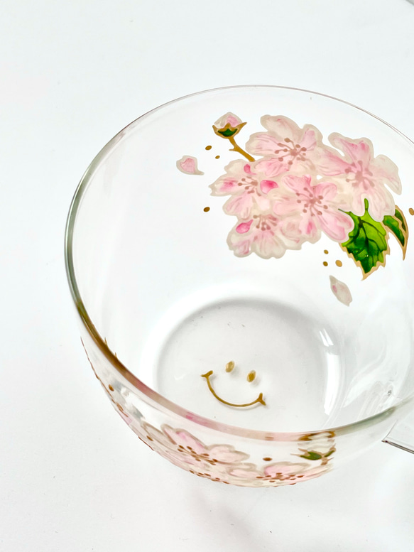 【再販2】可憐で素朴な野薔薇　耐熱グラスマグ　 4枚目の画像