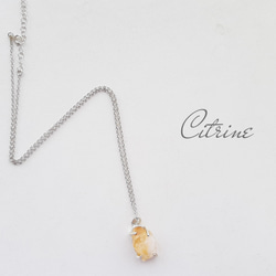 New『Citrine』世界でひとつの天然石ネックレスsv925+プラチナ仕上げ 7枚目の画像