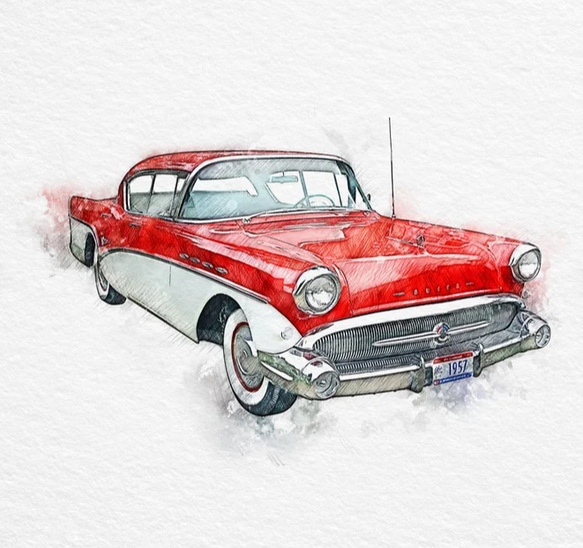 車 CAR 手書きイラスト 鉛筆画 オーダー受付ページ Amazon.co.jp