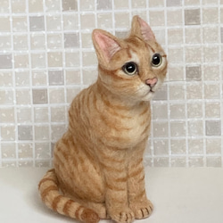 mia 受注商品 ノルウェージャンフォレストキャット 置物 猫 長毛