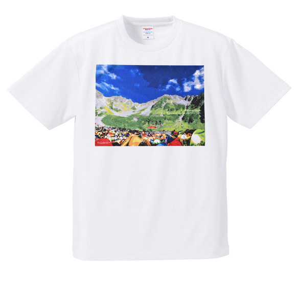 涸沢カール 穂高岳 Tシャツ ホワイト ドライ 吸水速乾 山 登山 アウトドア 7枚目の画像