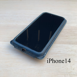 手工縫製真皮 iPhone 14 保護殼栃木皮革 第1張的照片