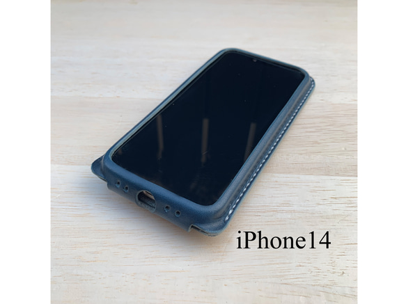 手工縫製真皮 iPhone 14 保護殼栃木皮革 第1張的照片