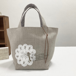 再販】リネンの大人ガーリーなbag key トートバッグ SON*SON