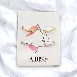 ピアス レディース 小さめ18金 ゴールド シルバー925 金属アレルギー対応 スマイル モチーフ プレゼント 仕事 2枚目の画像