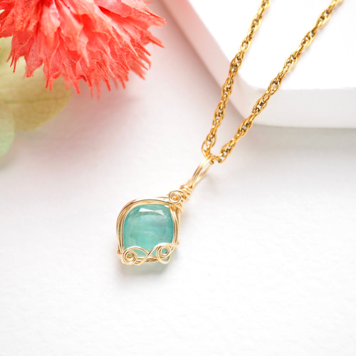 14KGF グランディディエライトのロングチャーム 14KGF グラン