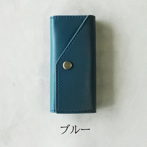 鍵が3本入る小さなキーケース 国産レザー /キャメル・イエロー 鍵が3本入る小さなキーケース 国産レザー /キャメル・イエロー