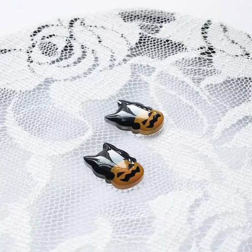 ハロウィン くろねこさん ピアス/ヘアピン No. 87-22 その他