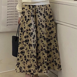 A字傘スカート*通勤スカート/ドレス*レデイース　ハイウエスト 1枚目の画像