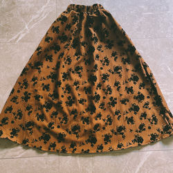 A字傘スカート*通勤スカート/ドレス*レデイース　ハイウエスト 4枚目の画像