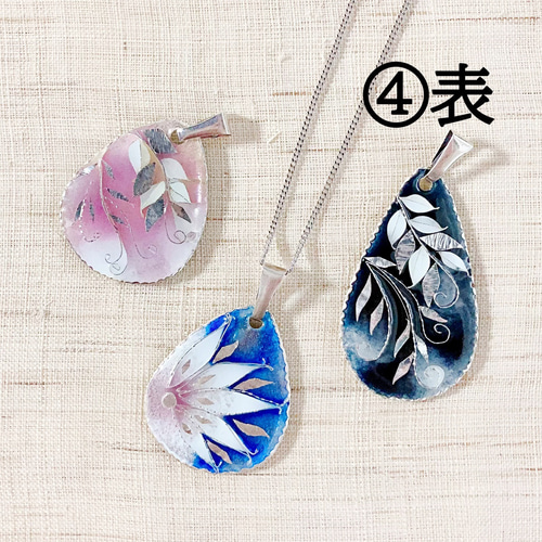 大きなドロップペンダント（リバーシブル）｜京七宝銀有線 ネックレス 