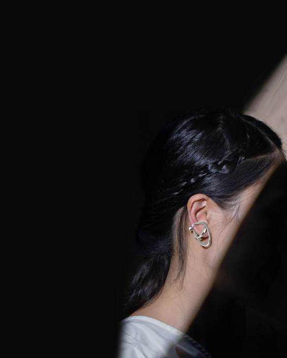 三環星帶耳扣 Asteroid Belt EarCuff - Triple rings 第3張的照片