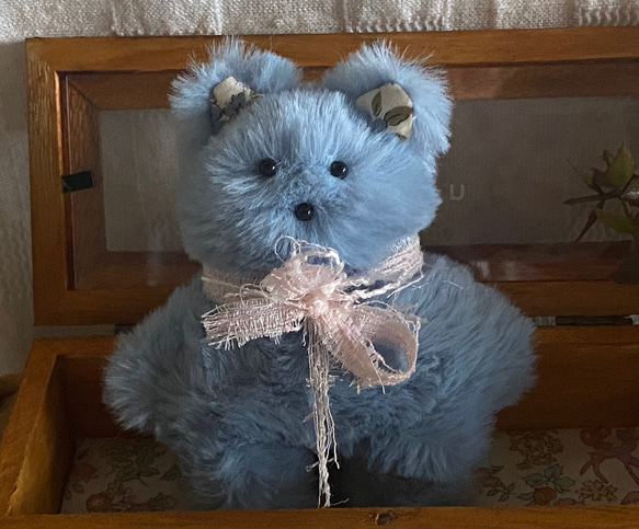 ハンドメイドぬいぐるみ Kiki水色の猫ちゃん ☆アードドル 01 