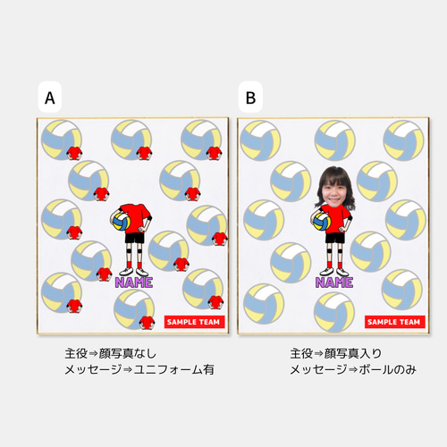 寄せ書き 色紙 メッセージシール バレーボール メッセージカード