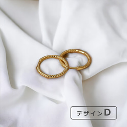 女士圈形耳環，小號，金屬過敏相容，18K 金，925 銀，簡單禮物 第6張的照片